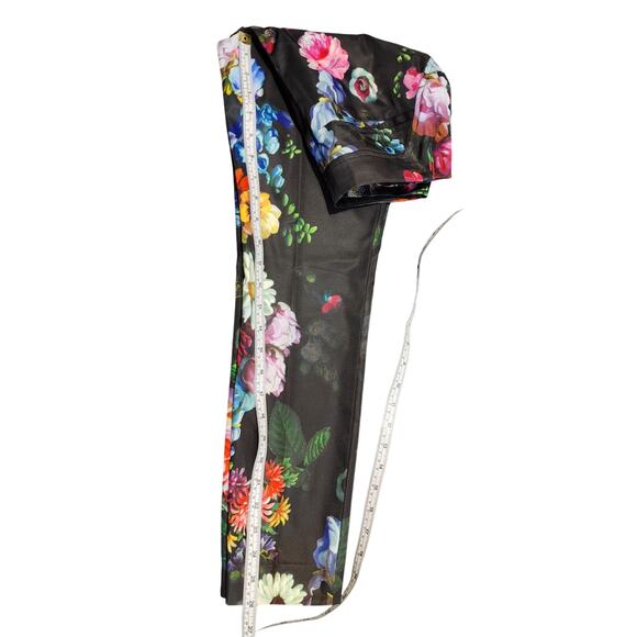 Ted Baker Diemond Oil Painting Floral Trouser Pants Mid Rise Black Womens Size 0 - Picture 8 of 8